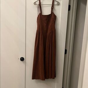Moon River Brown Midi Dress
